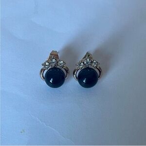 Black and gold earrings
